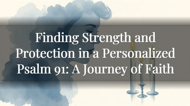 Finding Strength and Protection in a Personalized Psalm 91: A Journey of Faith