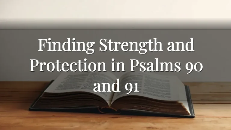 Finding Strength and Protection in Psalms 90 and 91 Finding Strength and Protection in Psalms 90 and 91