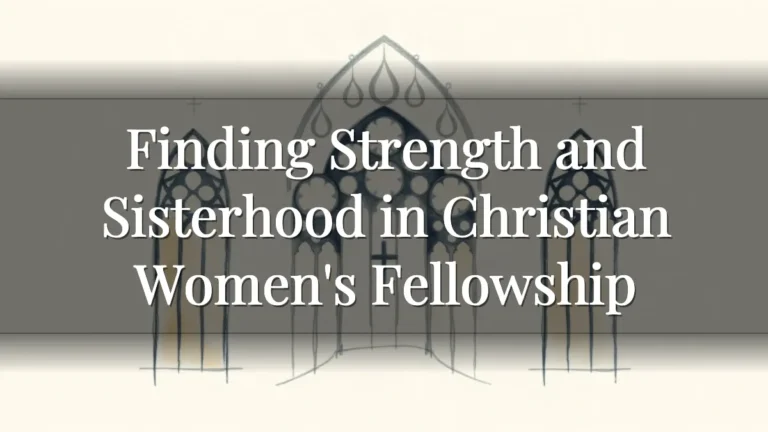 Finding Strength and Sisterhood in Christian Women's Fellowship