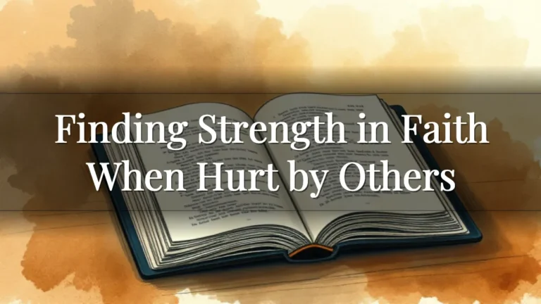 Finding Strength in Faith When Hurt by Others