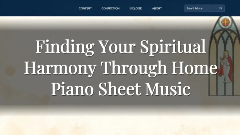 Finding Your Spiritual Harmony Through Home Piano Sheet Music