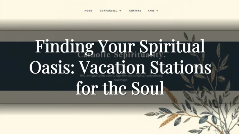 Finding Your Spiritual Oasis: Vacation Stations for the Soul Finding Your Spiritual Oasis: Vacation Stations for the Soul