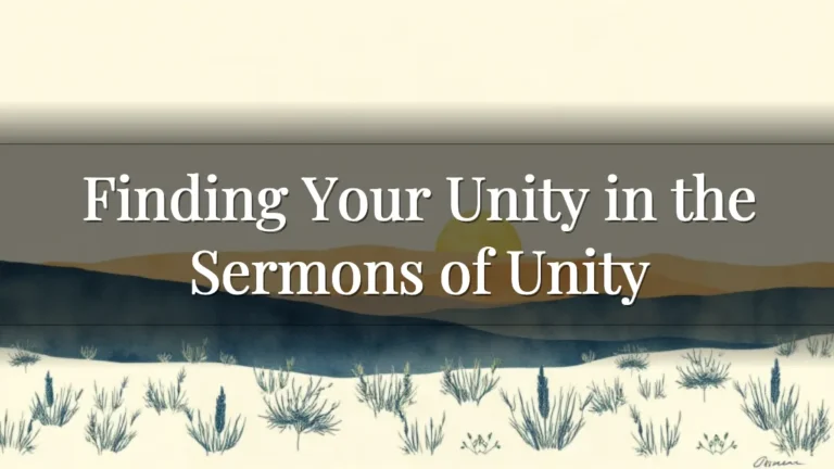 Finding Your Unity in the Sermons of Unity