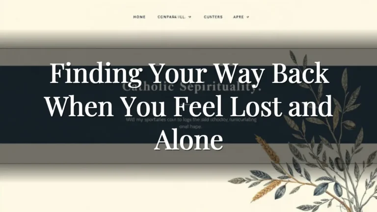 Finding Your Way Back When You Feel Lost and Alone