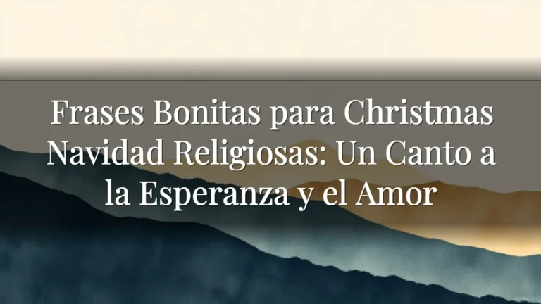 Frases Bonitas para Christmas Navidad Religiosas: Un Canto a la Esperanza y el Amor Frases Bonitas para Christmas Navidad Religiosas: Un Canto a la Esperanza y el Amor