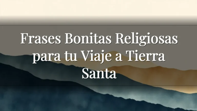 Frases Bonitas Religiosas para tu Viaje a Tierra Santa Frases Bonitas Religiosas para tu Viaje a Tierra Santa