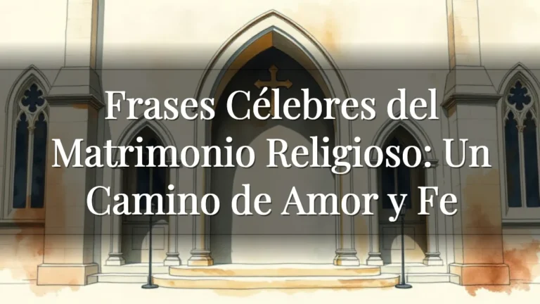 Frases Célebres del Matrimonio Religioso: Un Camino de Amor y Fe Frases Célebres del Matrimonio Religioso: Un Camino de Amor y Fe