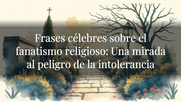 Frases célebres sobre el fanatismo religioso: Una mirada al peligro de la intolerancia
