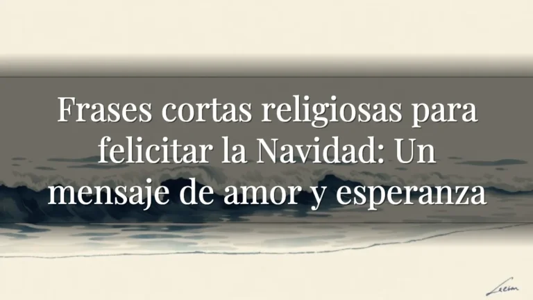Frases cortas religiosas para felicitar la Navidad: Un mensaje de amor y esperanza Frases cortas religiosas para felicitar la Navidad: Un mensaje de amor y esperanza