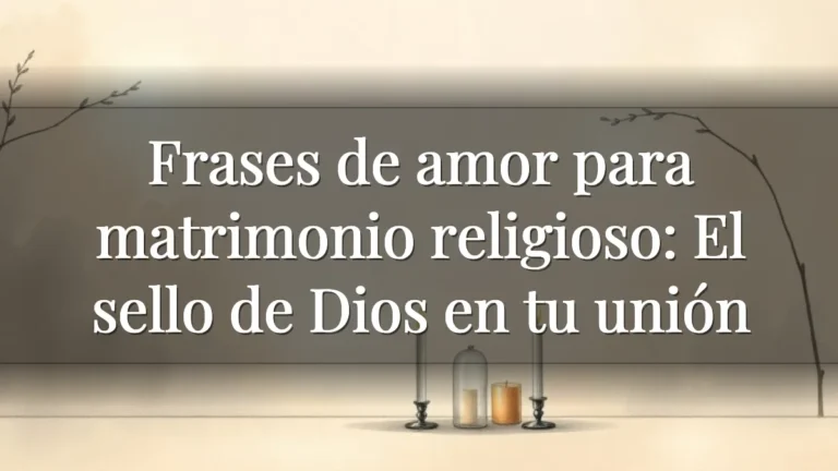 Frases de amor para matrimonio religioso: El sello de Dios en tu unión