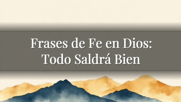 Frases de Fe en Dios: Todo Saldrá Bien Frases de Fe en Dios: Todo Saldrá Bien