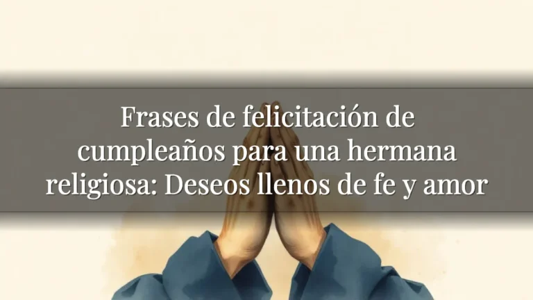 Frases de felicitación de cumpleaños para una hermana religiosa: Deseos llenos de fe y amor