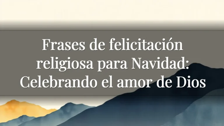 Frases de felicitación religiosa para Navidad: Celebrando el amor de Dios Frases de felicitación religiosa para Navidad: Celebrando el amor de Dios