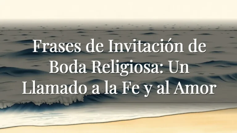Frases de Invitación de Boda Religiosa: Un Llamado a la Fe y al Amor
