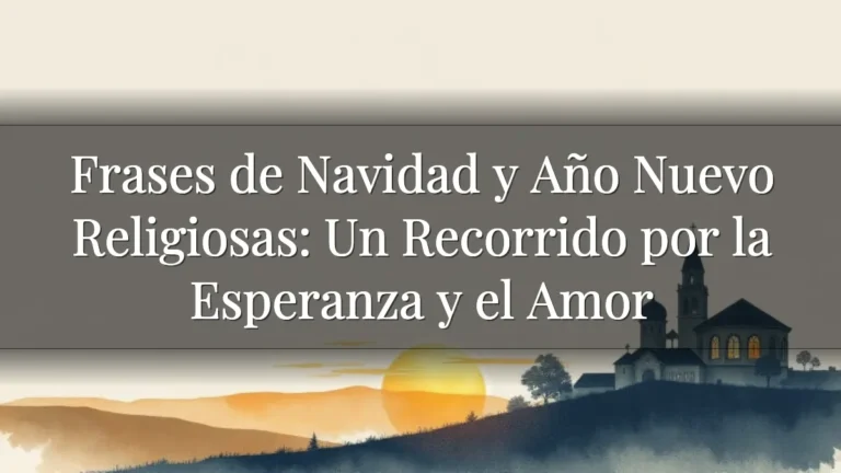 Frases de Navidad y Año Nuevo Religiosas: Un Recorrido por la Esperanza y el Amor Frases de Navidad y Año Nuevo Religiosas: Un Recorrido por la Esperanza y el Amor