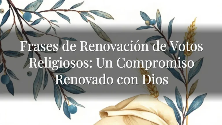 Frases de Renovación de Votos Religiosos: Un Compromiso Renovado con Dios Frases de Renovación de Votos Religiosos: Un Compromiso Renovado con Dios