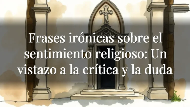 Frases irónicas sobre el sentimiento religioso: Un vistazo a la crítica y la duda