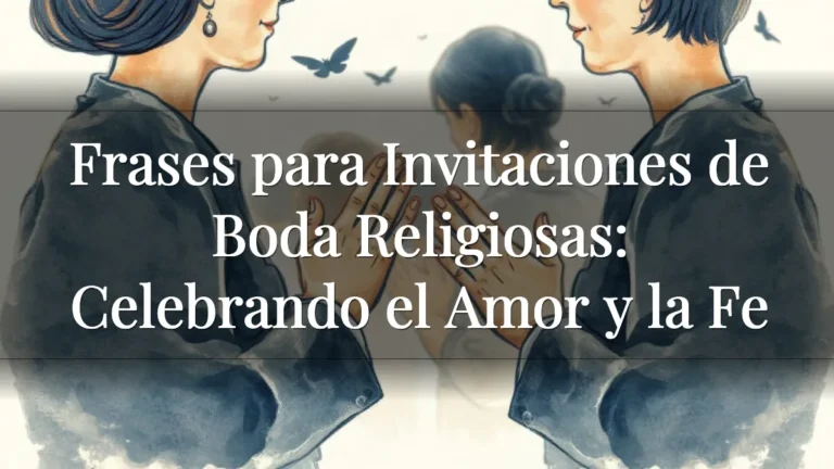 Frases para Invitaciones de Boda Religiosas: Celebrando el Amor y la Fe