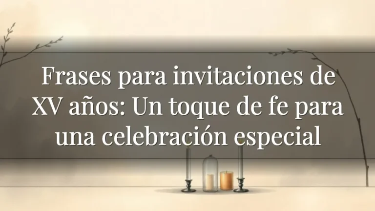 Frases para invitaciones de XV años: Un toque de fe para una celebración especial