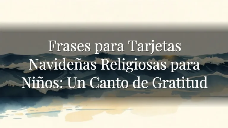 Frases para Tarjetas Navideñas Religiosas para Niños: Un Canto de Gratitud Frases para Tarjetas Navideñas Religiosas para Niños: Un Canto de Gratitud
