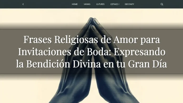 Frases Religiosas de Amor para Invitaciones de Boda: Expresando la Bendición Divina en tu Gran Día