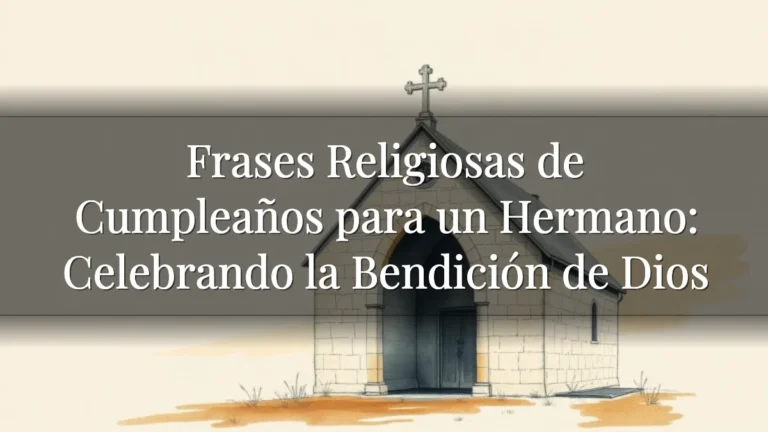 Frases Religiosas de Cumpleaños para un Hermano: Celebrando la Bendición de Dios