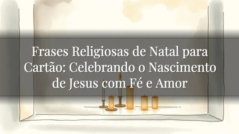 Frases Religiosas de Natal para Cartão: Celebrando o Nascimento de Jesus com Fé e Amor