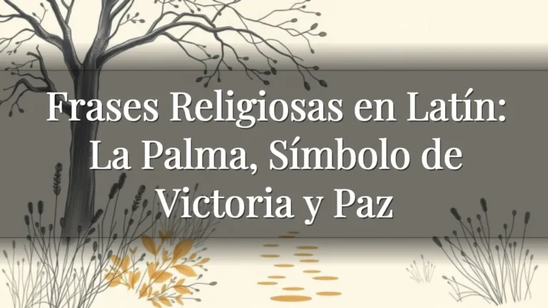 Frases Religiosas en Latín: La Palma, Símbolo de Victoria y Paz Frases Religiosas en Latín: La Palma, Símbolo de Victoria y Paz
