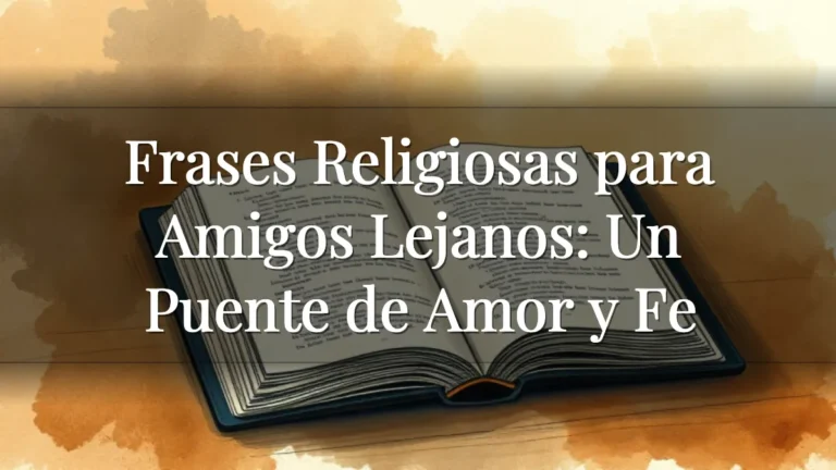 Frases Religiosas para Amigos Lejanos: Un Puente de Amor y Fe