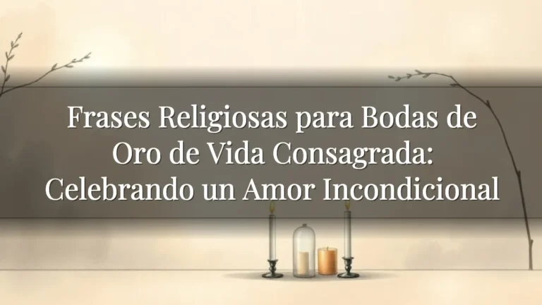 Frases Religiosas para Bodas de Oro de Vida Consagrada: Celebrando un Amor Incondicional Frases Religiosas para Bodas de Oro de Vida Consagrada: Celebrando un Amor Incondicional