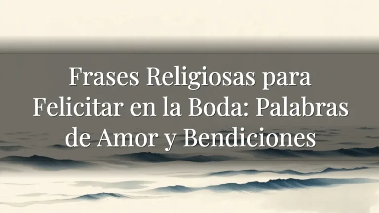 Frases Religiosas para Felicitar en la Boda: Palabras de Amor y Bendiciones Frases Religiosas para Felicitar en la Boda: Palabras de Amor y Bendiciones