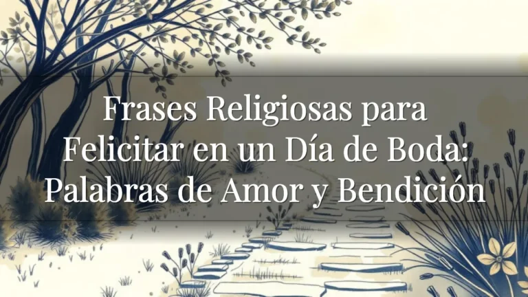 Frases Religiosas para Felicitar en un Día de Boda: Palabras de Amor y Bendición