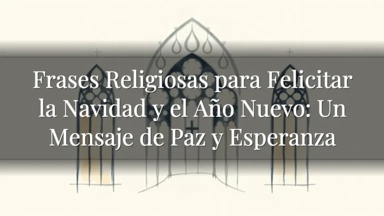 Frases Religiosas para Felicitar la Navidad y el Año Nuevo: Un Mensaje de Paz y Esperanza Frases Religiosas para Felicitar la Navidad y el Año Nuevo: Un Mensaje de Paz y Esperanza