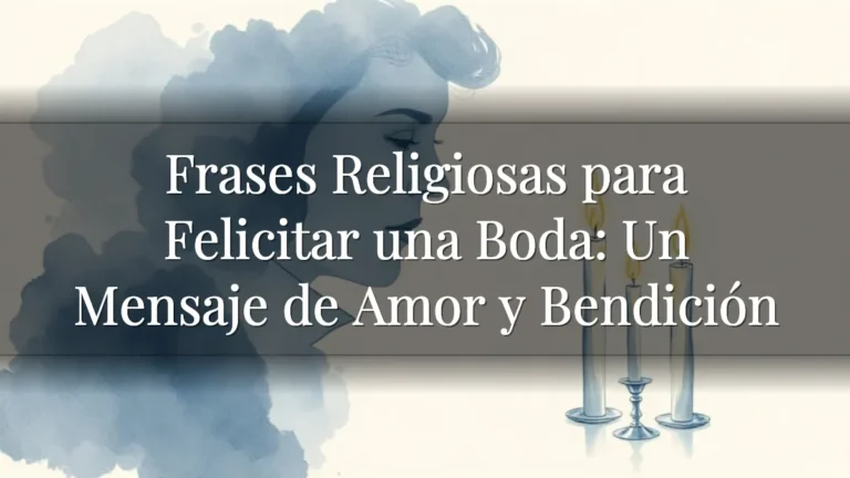 Frases Religiosas para Felicitar una Boda: Un Mensaje de Amor y Bendición