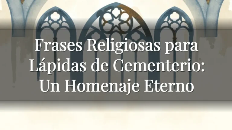 Frases Religiosas para Lápidas de Cementerio: Un Homenaje Eterno