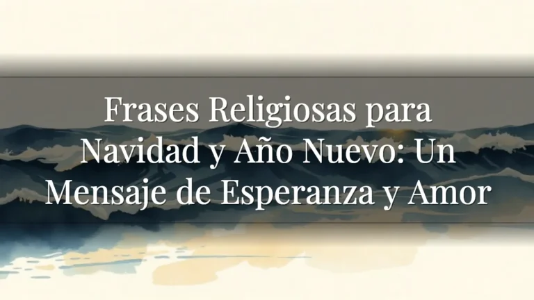 Frases Religiosas para Navidad y Año Nuevo: Un Mensaje de Esperanza y Amor Frases Religiosas para Navidad y Año Nuevo: Un Mensaje de Esperanza y Amor