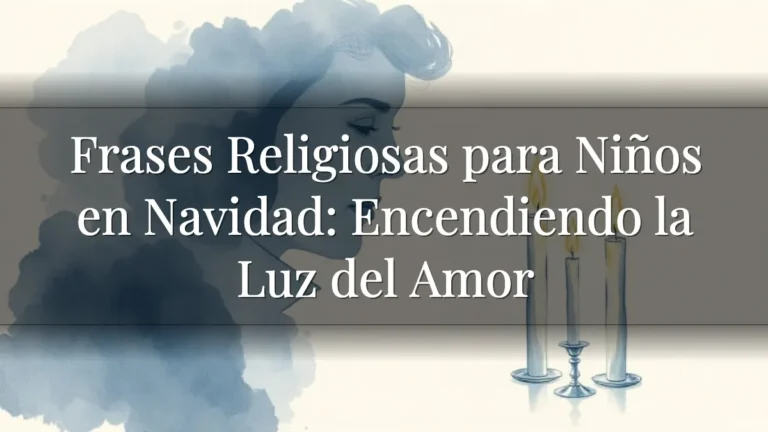 Frases Religiosas para Niños en Navidad: Encendiendo la Luz del Amor Frases Religiosas para Niños en Navidad: Encendiendo la Luz del Amor