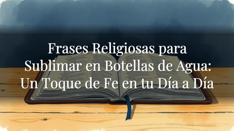 Frases Religiosas para Sublimar en Botellas de Agua: Un Toque de Fe en tu Día a Día Frases Religiosas para Sublimar en Botellas de Agua: Un Toque de Fe en tu Día a Día
