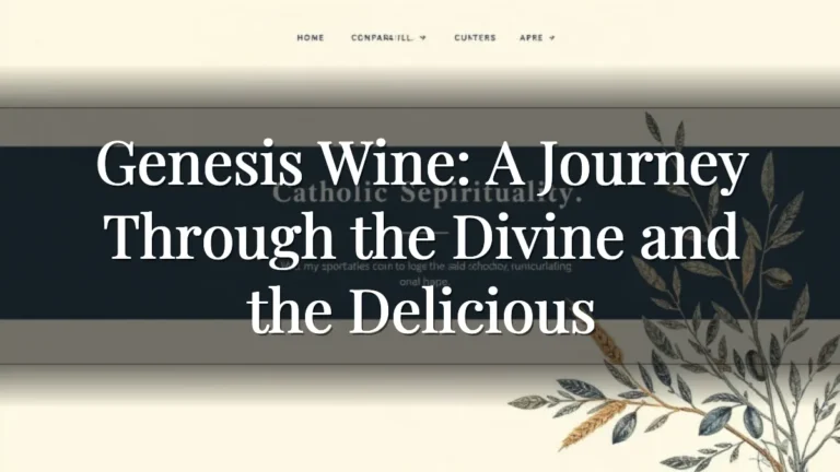 Genesis Wine: A Journey Through the Divine and the Delicious Genesis Wine: A Journey Through the Divine and the Delicious