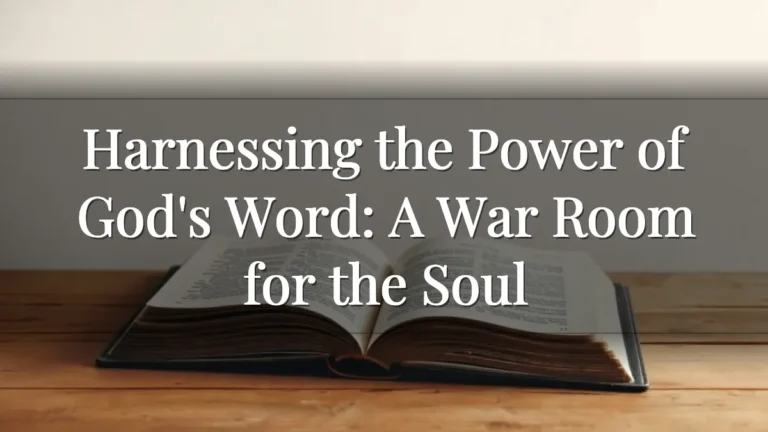 Harnessing the Power of God's Word: A War Room for the Soul Harnessing the Power of God's Word: A War Room for the Soul