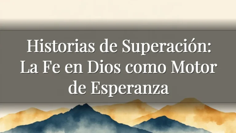 Historias de Superación: La Fe en Dios como Motor de Esperanza Historias de Superación: La Fe en Dios como Motor de Esperanza