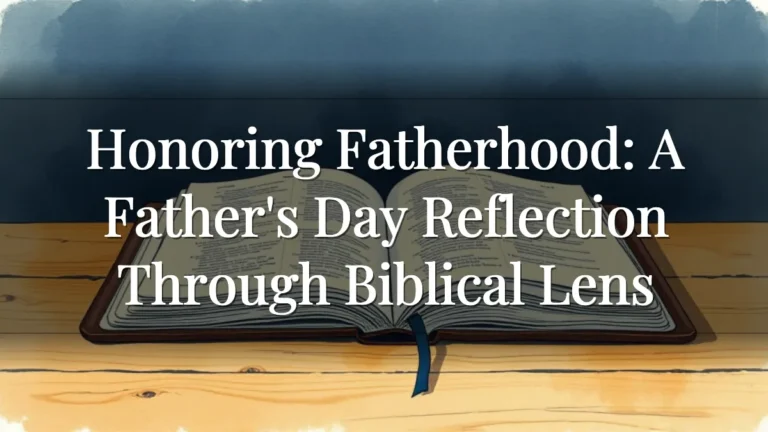 Honoring Fatherhood: A Father's Day Reflection Through Biblical Lens