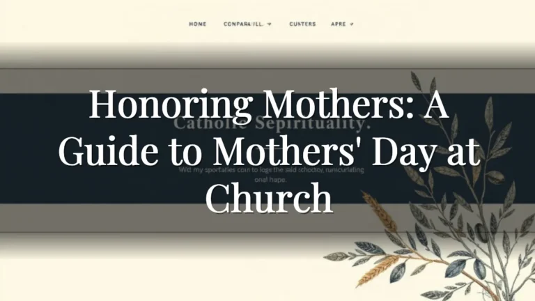 Honoring Mothers: A Guide to Mothers' Day at Church