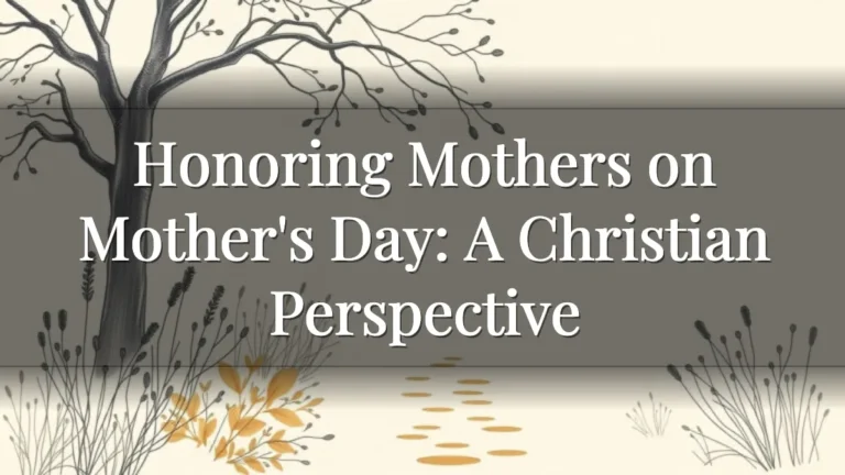 Honoring Mothers on Mother's Day: A Christian Perspective Honoring Mothers on Mother's Day: A Christian Perspective