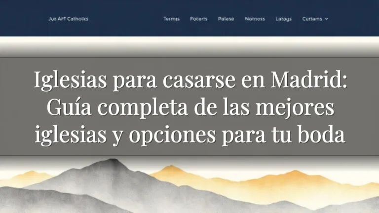 Iglesias para casarse en Madrid: Guía completa de las mejores iglesias y opciones para tu boda