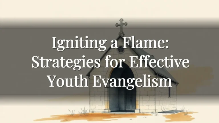Igniting a Flame: Strategies for Effective Youth Evangelism Igniting a Flame: Strategies for Effective Youth Evangelism