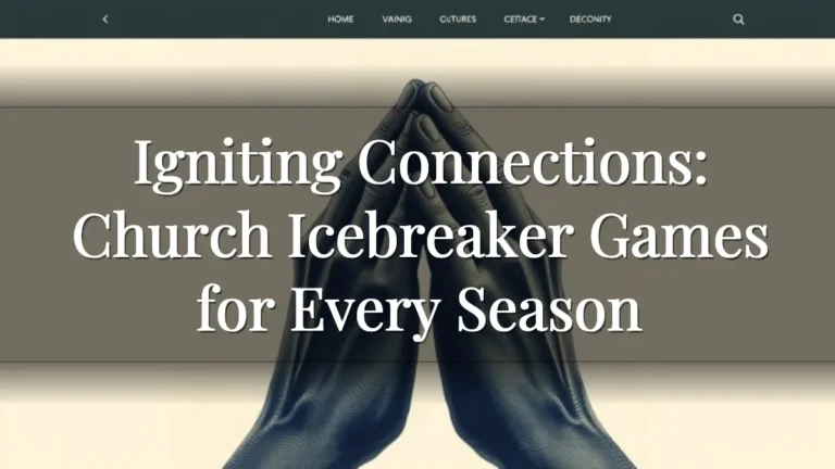 Igniting Connections: Church Icebreaker Games for Every Season