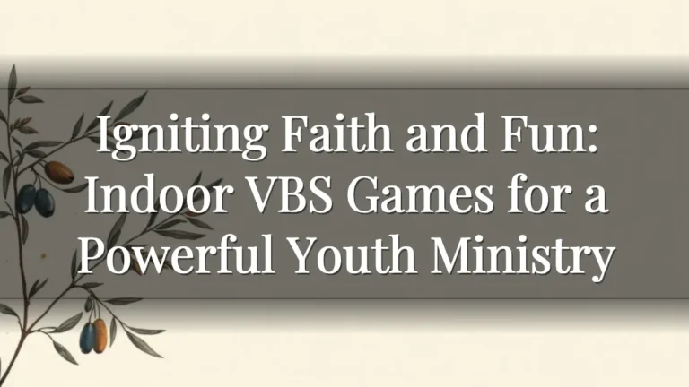 Igniting Faith and Fun: Indoor VBS Games for a Powerful Youth Ministry Igniting Faith and Fun: Indoor VBS Games for a Powerful Youth Ministry