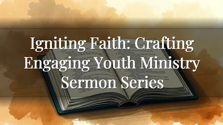 Igniting Faith: Crafting Engaging Youth Ministry Sermon Series