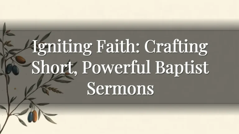 Igniting Faith: Crafting Short, Powerful Baptist Sermons Igniting Faith: Crafting Short, Powerful Baptist Sermons